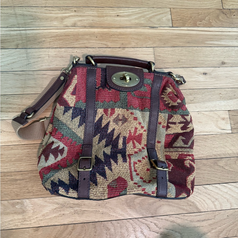 Fossil Multicolor Patterned Shoulder Bag